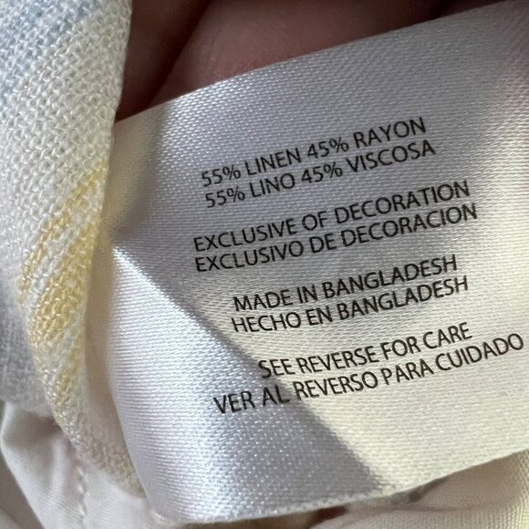 GAP Women's Linen Rayon Striped Pull On Shorts Pockets‎ Breathable Lightweight M - Picture 6 of 6